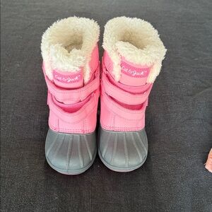 Cat & Jack Pink and Gray Snow Boots